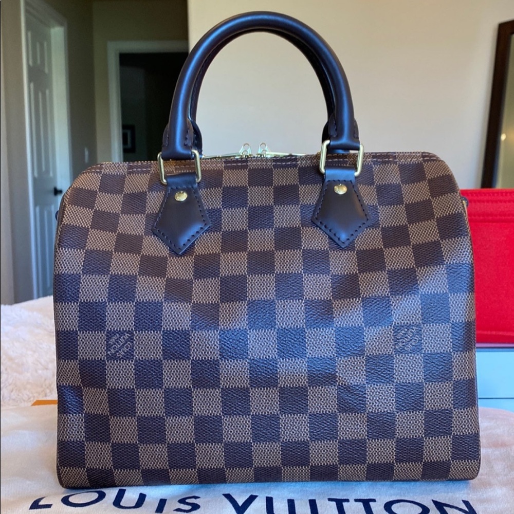 LOUIS VUITTON SPEEDY BANDOULIERE 25 and EMILIE WALLET DAMIER EBENE - Picture 2 of 16